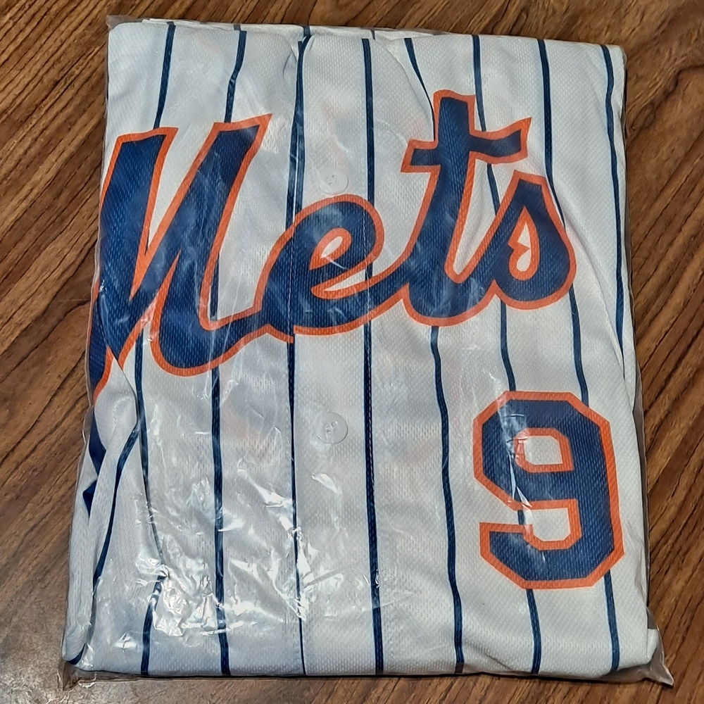 Mets White and Blue Striped Jersey